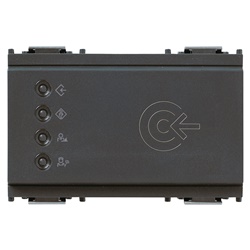 Lettore transponder esterno KNX 2 uscite relè 4A 24V grigio per controllo accessi