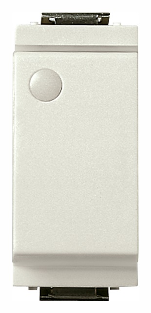 Interruttore 1P 16AX 250V bianco modulo ridotto per lampade con alimentatore integrato