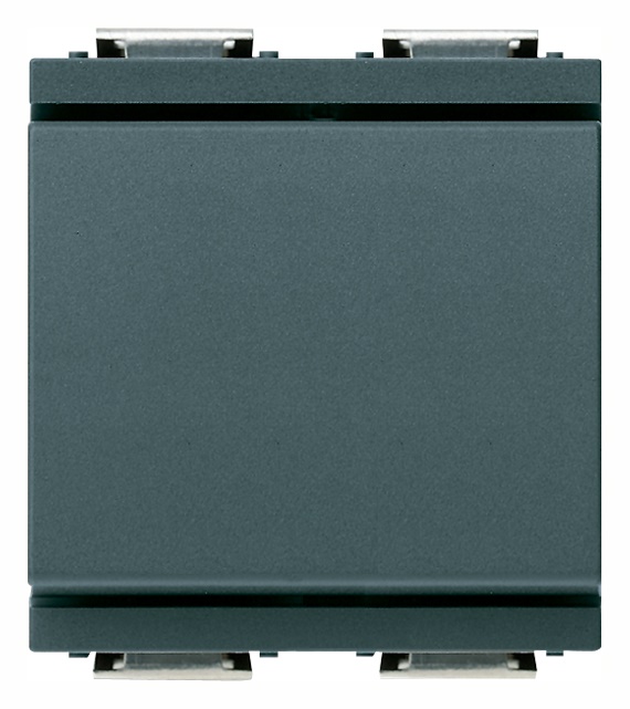Interruttore 1P 16AX 250V grigio 2 moduli ridotti per lampade con alimentatore integrato