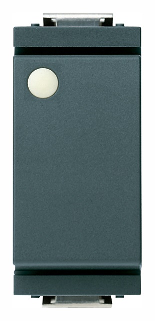 Deviatore 1P 16AX 250V grigio modulo ridotto per lampade con alimentatore integrato