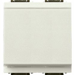 Deviatore 1P 16AX 2 moduli bianco per impianti elettrici domestici