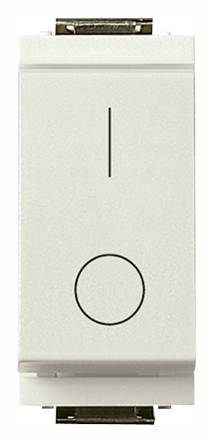 Interruttore 2P 16AX 250V bianco modulo ridotto per lampade con alimentatore integrato