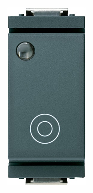 Pulsante 1PNO 10A generico lum.so grigio