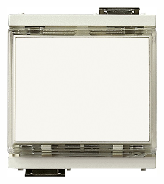 Pulsante targh. 1P NO 10A 12-24V bianco