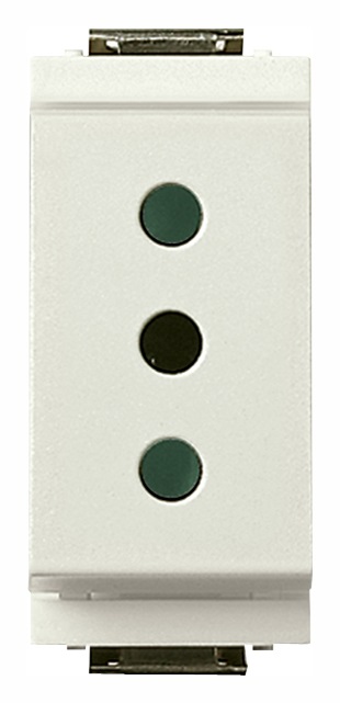 Presa 2P+T 10A P11 bianco
