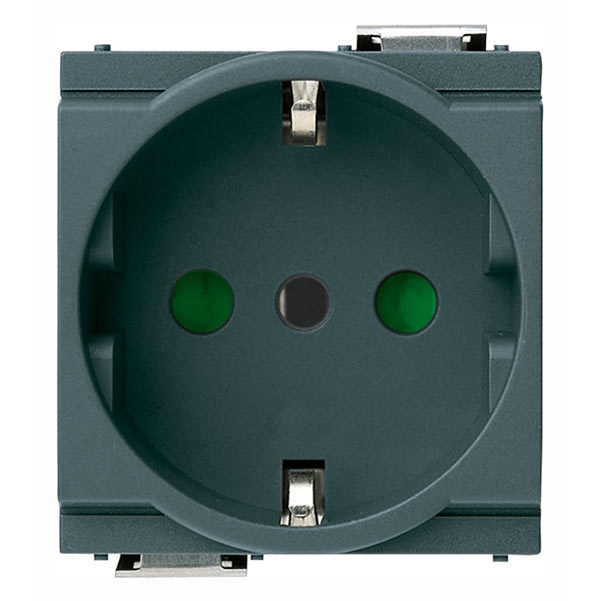 Presa 2P+T 16A P30 grigio