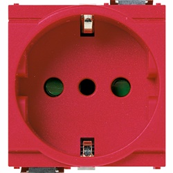 Presa elettrica 2P+T 16A 250V tipo P30 rosso per linee dedicate standard italiano