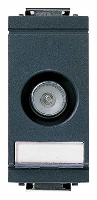 Presa coassiale TV-RD-SAT 1dB maschio IEC 5-2400 MHz modulo ridotto grigio