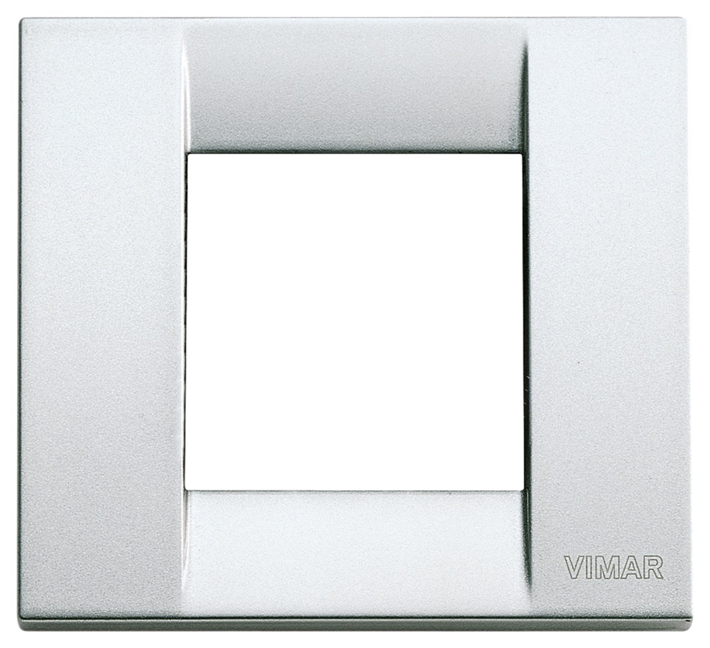 Placca Classica 1-2 Moduli Argento Metallizzato Metallo Pressofuso