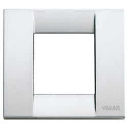 Placca Classica 1-2 Moduli Argento Metallizzato Metallo Pressofuso