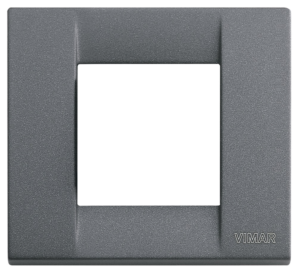Placca Classica 1-2 Moduli Metallo Pressofuso Ardesia per Impianti Elettrici
