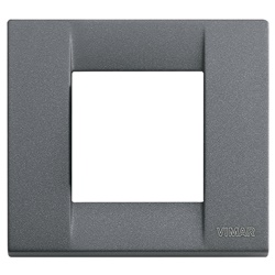 Placca Classica 1-2 Moduli Metallo Pressofuso Ardesia per Impianti Elettrici