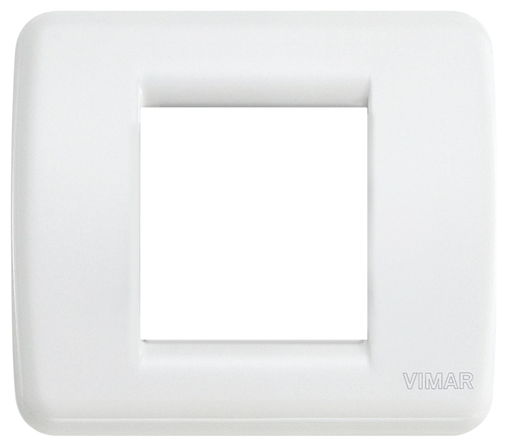 Placca Rondò 1-2 moduli metallo pressofuso bianco per installazioni elettriche