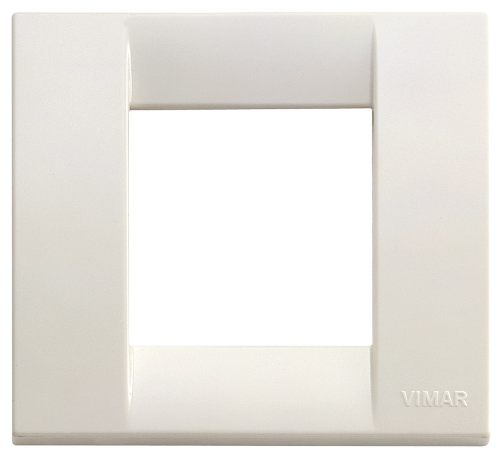 Placca Classica 1-2 Moduli Tecnopolimero Bianco per Impianti Elettrici