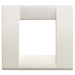Placca Classica 1-2 Moduli Tecnopolimero Bianco per Impianti Elettrici