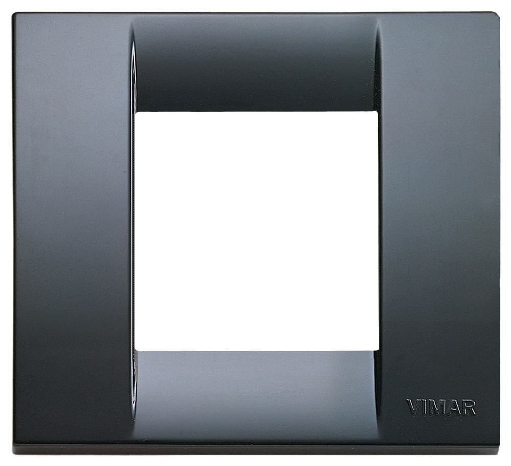 Placca Classica 1-2 moduli Tecnopolimero Grigio Grafite per Impianti Elettrici