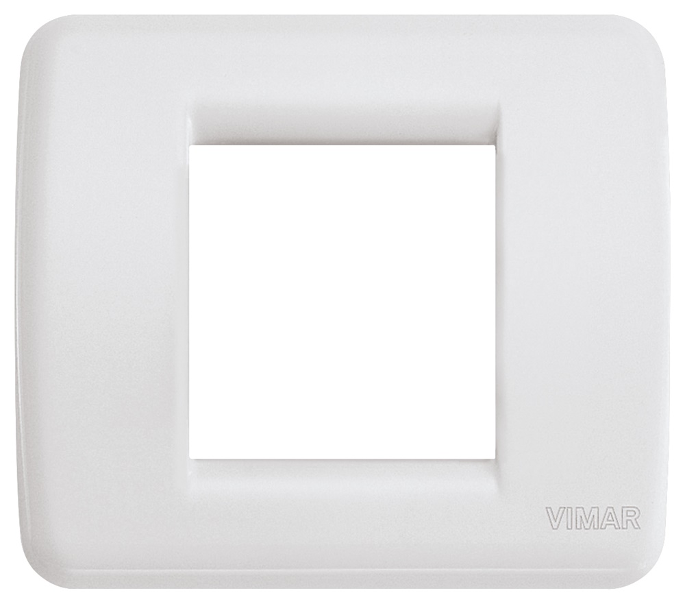 Placca Rondò 1-2 moduli tecnopolimero bianco per installazioni elettriche Idea