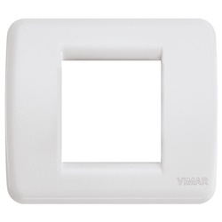 Placca Rondò 1-2 moduli tecnopolimero bianco per installazioni elettriche Idea