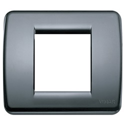 Placca Rondò 1 modulo o 2 moduli ridotti grigio grafite Idea 