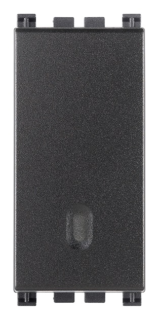 Invertitore 1P 16AX 250V tasto sostituibile illuminabile grigio per lampade con alimentatore integrato