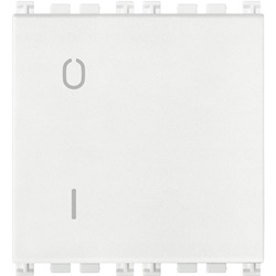 Interruttore 2P 16AX 2 moduli bianco illuminabile per uso domestico e ufficio