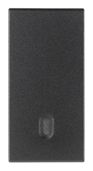 Tasto intercambiabile 1 modulo grigio illuminabile per installazioni elettriche rapide