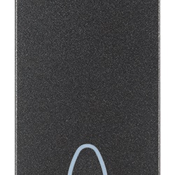 Tasto intercambiabile 1 modulo simbolo campanello illuminabile grigio per impianti elettrici