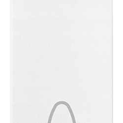Tasto intercambiabile 1 modulo simbolo campanello illuminabile bianco per impianti elettrici