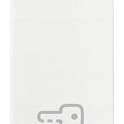 Tasto intercambiabile 1 modulo simbolo chiave illuminabile bianco per impianti elettrici