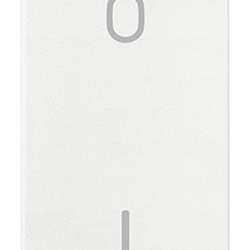 Tasto intercambiabile 1 modulo simbolo O I illuminabile bianco per interruttore 2P