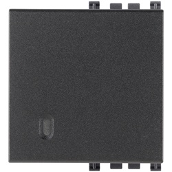Tasto intercambiabile 2 moduli grigio illuminabile per impianti elettrici
