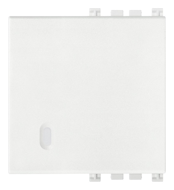 Tasto intercambiabile 2 moduli illuminabile bianco per impianti elettrici