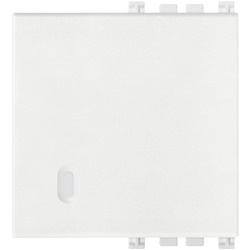 Tasto intercambiabile 2 moduli illuminabile bianco per impianti elettrici