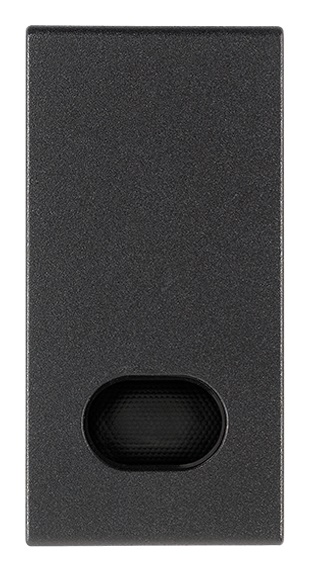 Tasto intercambiabile 1 modulo con diffusore illuminabile grigio per impianti elettrici