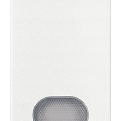 Tasto intercambiabile 1 modulo con diffusore illuminabile bianco per impianti elettrici