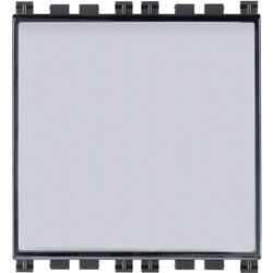 Pulsante targhetta 1P NO 10A 250V grigio per lampada E10 10x28 mm 2 moduli