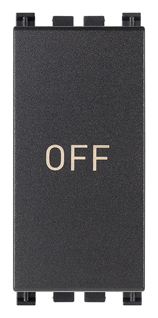 Pulsante 1P NO+NC 10A simbolo OFF grigio