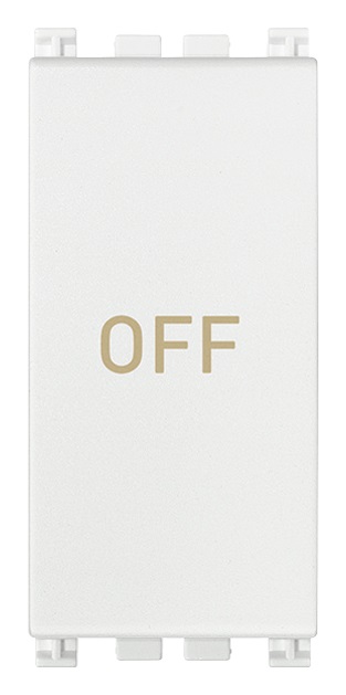 Pulsante 1P NO+NC 10A simbolo OFF bianco