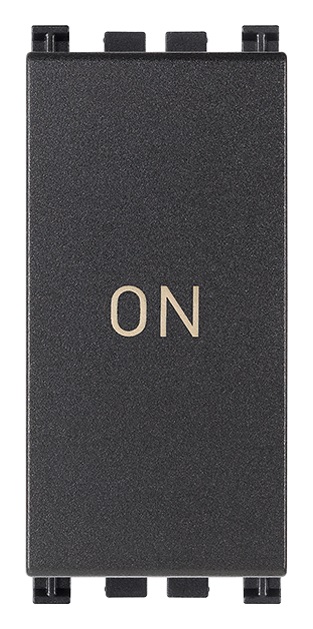 Pulsante 1P NO+NC 10A simbolo ON grigio