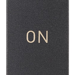 Pulsante 1P NO+NC 10A simbolo ON grigio