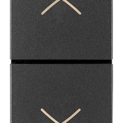 Commutatore 2P 10AX 250V grigio due tasti frecce direzionali posizione OFF centrale uso illuminazione lampade con alimentatore integrato