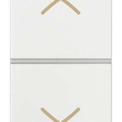 Commutatore 2P 10AX bianco 250V due tasti frecce direzionali posizione OFF centrale per lampade con alimentatore integrato