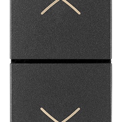 Due pulsanti interbloccati NO+NO 10A 250V grigio con frecce direzionali per comando elettrico