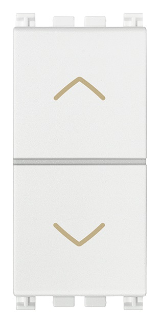 Due pulsanti interblocc.NO+NO 10A bianco