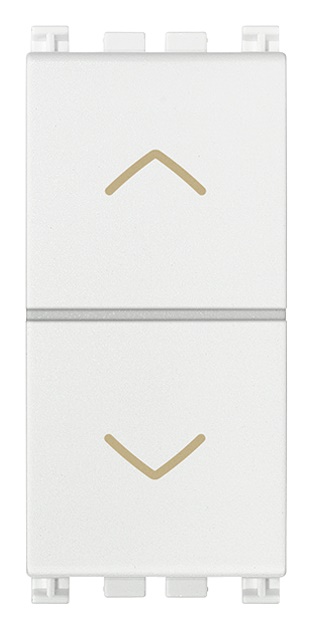 Pulsanti interbloccati 2P NO 10A 250V con frecce direzionali bianco per comando elettrico