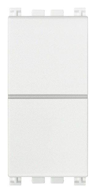 Due pulsanti indipendenti NO+NO 10A 250V bianco per controllo circuiti elettrici
