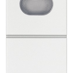 Pulsante 1P NO 10A con spia bianco