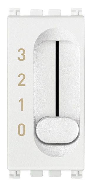 Commutatore a slitta 1P 6(2)A bianco