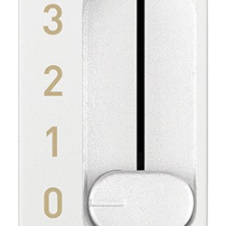 Commutatore a slitta 1P 6(2)A bianco