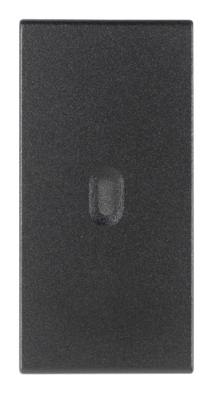 Tasto intercambiabile 1 modulo grigio neutro illuminabile per comandi assiali